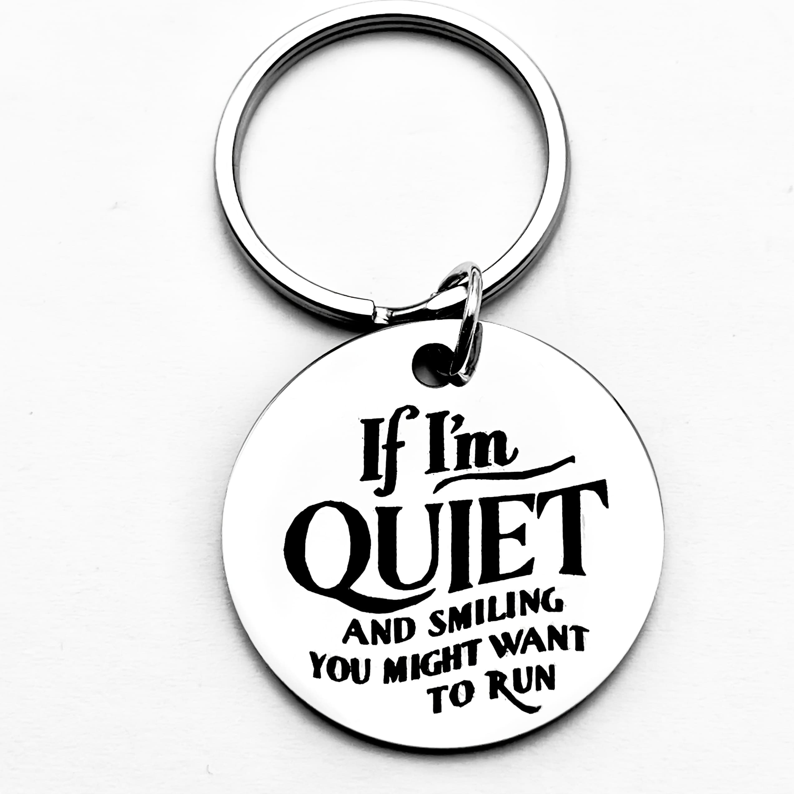TEMU If I " Minimalist Letter Design Stainless Steel Keychain, Perfect For Party Favors