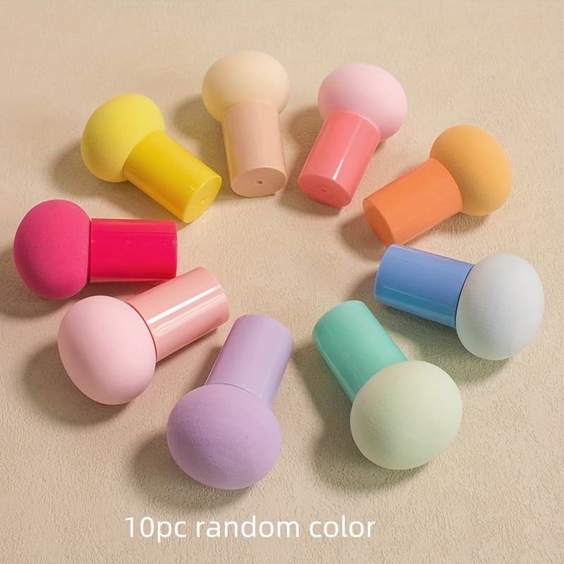 TEMU 10pcs Craft Sponge Brush And Sponge Puff Set For Sketching, Topiary And Sponge Rub With Gourd Handle For Scrapbooking, Card Making And Art Projects, Wet And Dry Use With Art Projects