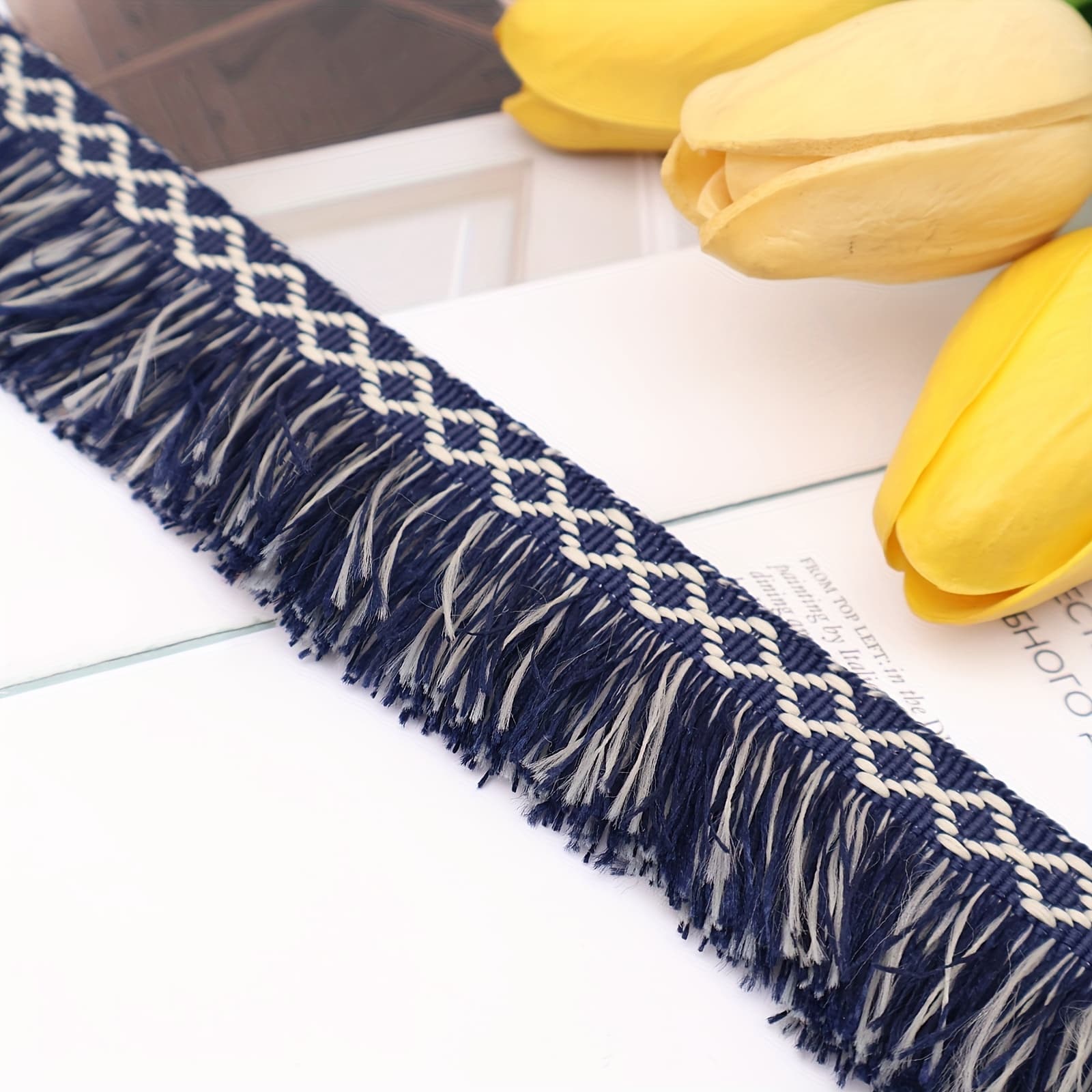 TEMU Fringe Trim, Sewing Tassel Lace Trim For Crafts, Clothing, Wedding Home Decoration