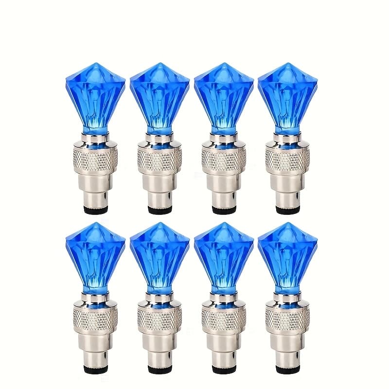 TEMU Cubidupi 4/8/16pcs Car Valve Core Running Horse Light Wind Breathing Light Motorcycle Tire Valve Valve Protective, Sun Protection, Red Blue Color