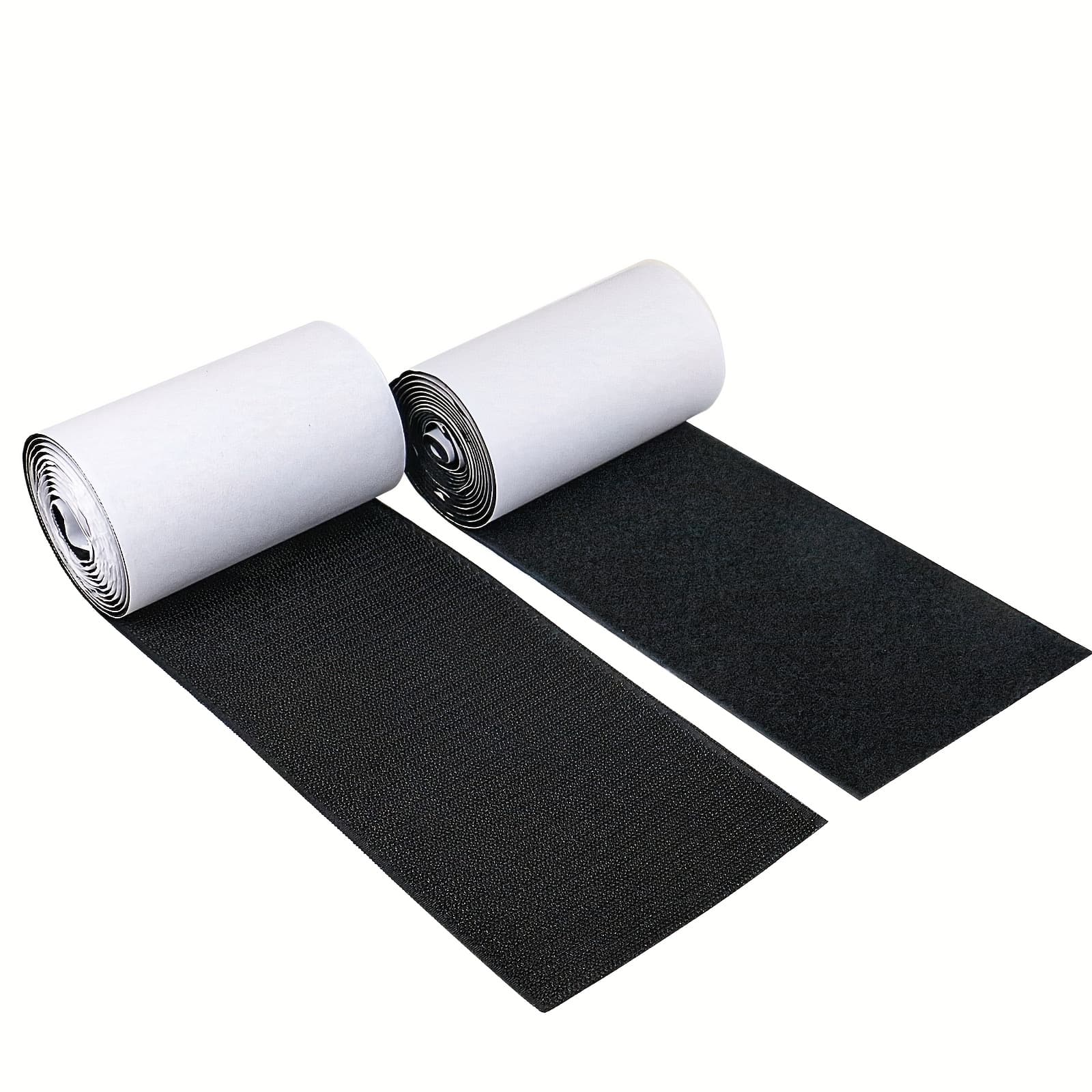 TEMU 1 Roll Pack Heavy Duty Polyester Fiber Hook And Loop Tape Strips, 4.5 Inch X 6.5 Feet, Adhesive Backed Fastener For Sofa Cushions And Carpet Anchor