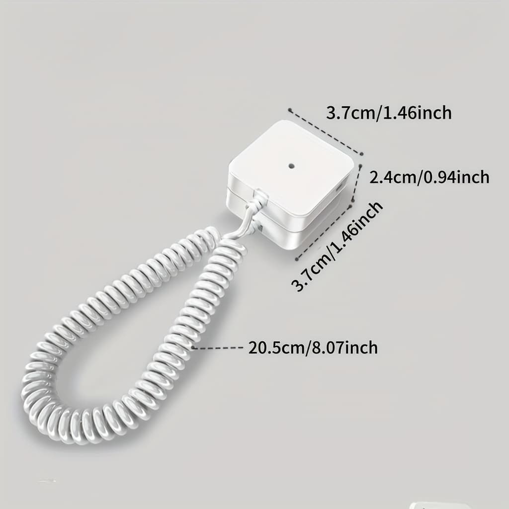 TEMU 1pc Anti-lost Rope Hook Phone Lanyard Sticker White Board The Wire Cables Stack Hooks Remote Control Tether For Plastic Belt