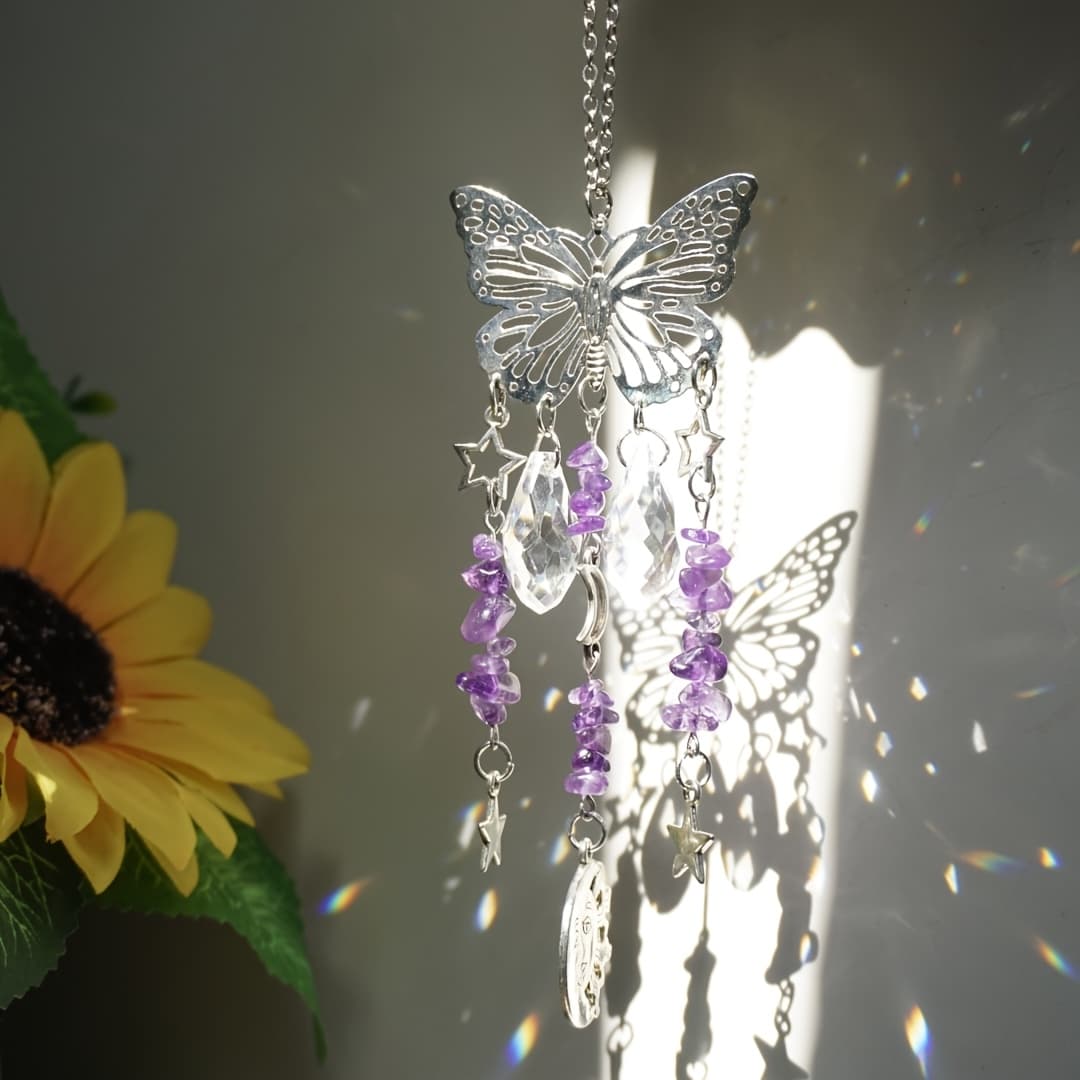 TEMU 1pc Sun Crystal Pendant, Home Garden Window Holiday Decoration Ornament