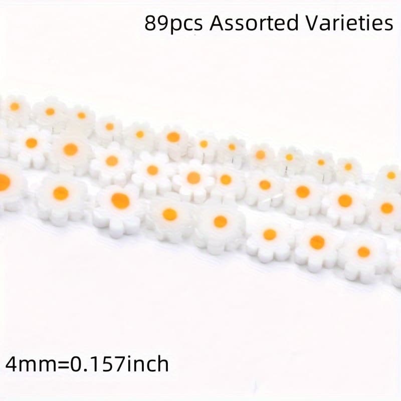 TEMU Daisy 6mm 8mm Glass Beads 1 Strand/. 66pcs 89pcs