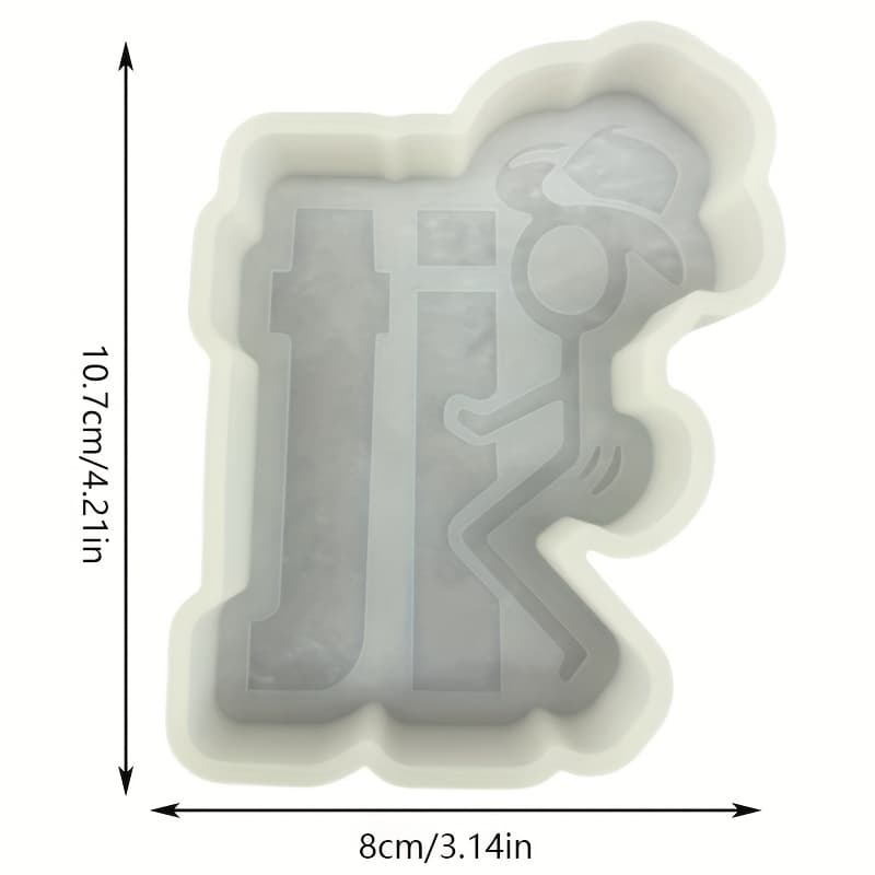TEMU 1pc Virtual Seated Posture Silicone Mold For Car Air Freshener, Plaster, And Resin Liquid Crafting - Unique Irregular Shape, Ideal For Decor And , Resin Casting Molds