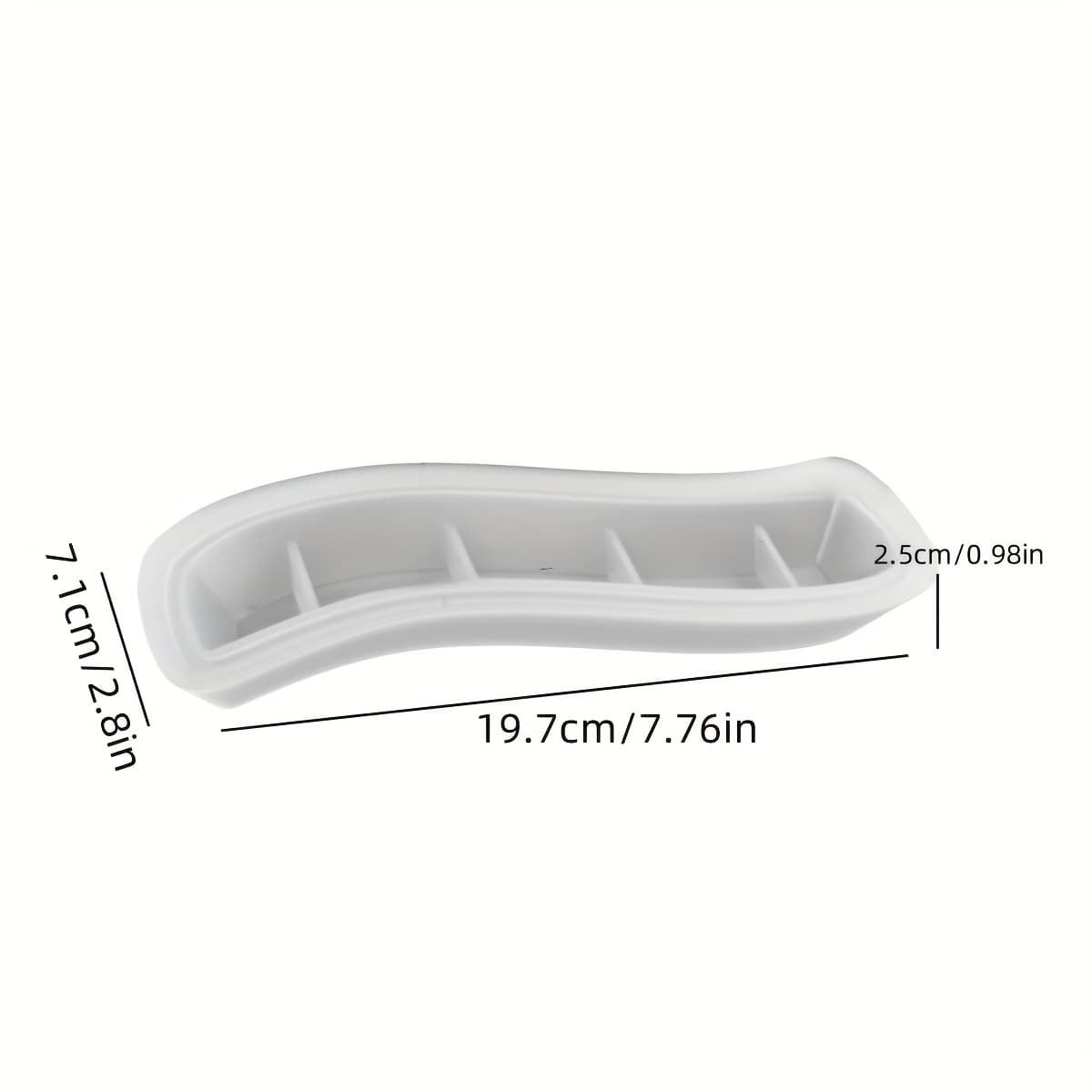TEMU Long Curved Candle Holder Silicone Mold Candle Cup Mold For Diy Plaster Wax Container Molds Long Jewelry Storage Box Mold