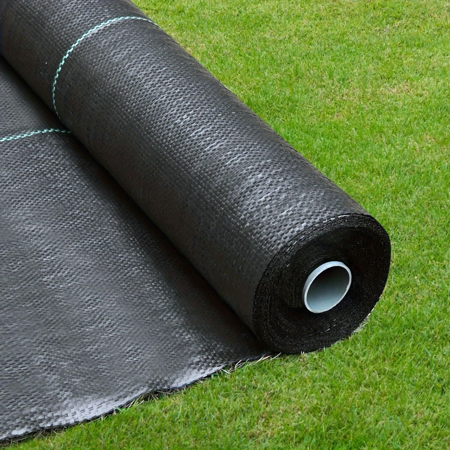 TEMU Heavy-duty Black Weed Barrier Landscape Fabric - Durable Garden Ground Cover For Flowers, Vegetables, Raised Beds, Lawns & Yards - Blocks Sunlight, Prevents Weed Growth, Improves Drainage &