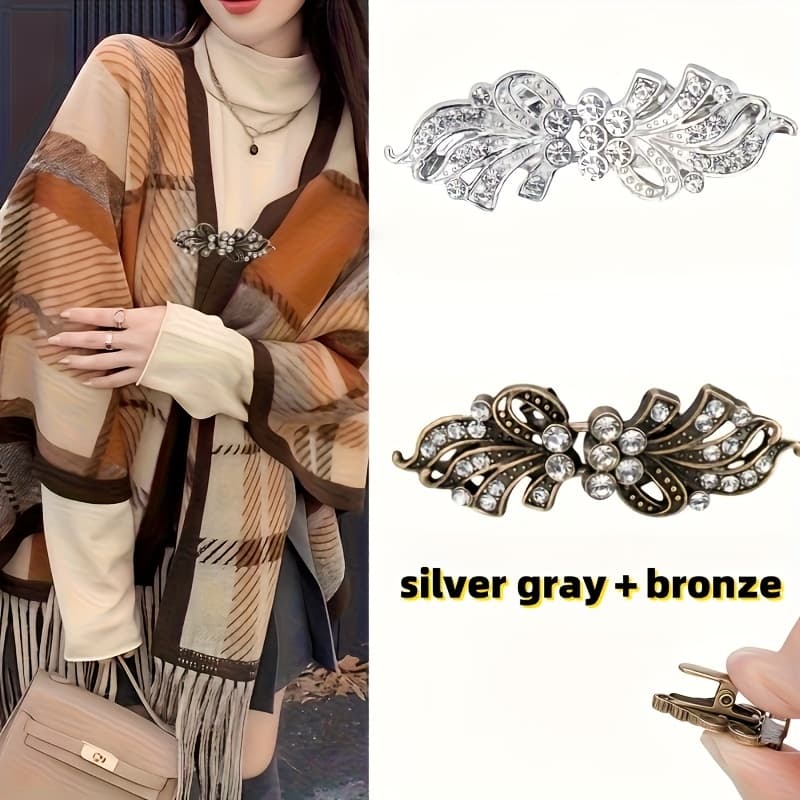 TEMU 2/3pcs Elegant Sweater Shawl Clips - Elegant Cardigan Lapel Collar And Shirt Fasteners, Knitting And Sewing Accessories, Adjustable Women's Sweater Cardigan Shawl Clips, Detachable,