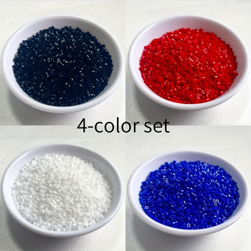 TEMU 4000pcs, Black 4-color Set, 10g Per Color, Total 40g, Size 2mm/0.0787inch, Beads And Bead Assortments, Suitable For And Jewelry Making, Clothing Shoes And Hats Additions
