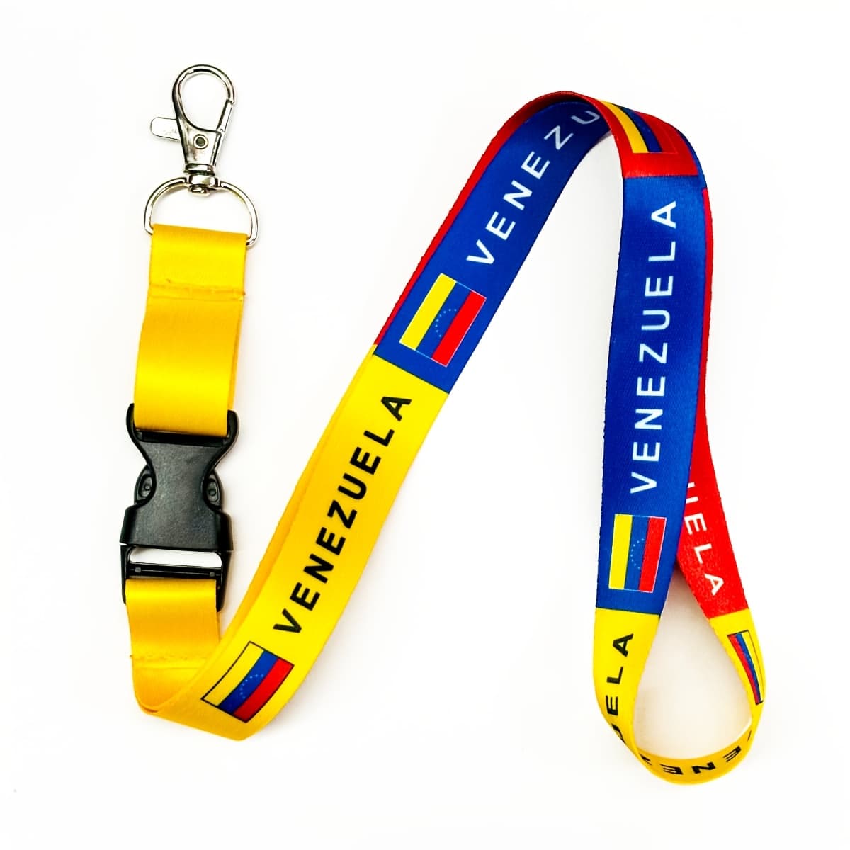 TEMU 2d 1pc Venezuela Flag Lanyard With Id Card Holder & Phone Strap - Double-sided Venezuela National Emblem, Suitable For Id Badges, Phone, Keys, Badges Holder For, Office, Venezuela-themed Gifts