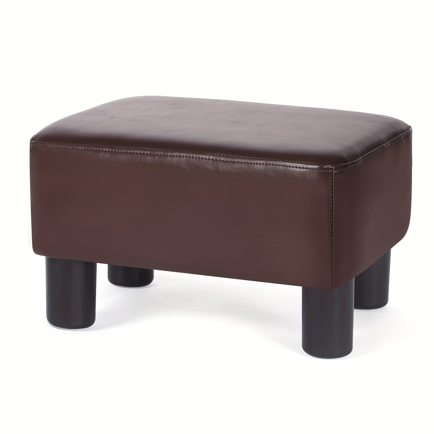 TEMU Small Footstool Ottoman Pu Leather Footrest Modern Rectangular Footstools For Office Living Room Bedroom