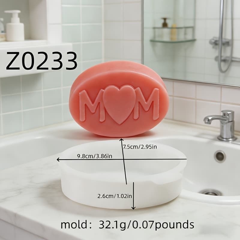 TEMU Silicone Resin Mold For Mom, Soap Silicone Mold, Candle Silicone Mold, Decorative Item Mold, Crystal Epoxy Resin Specimen Mold, Car Fragrance Silicone Mold, Car Fragrance Mold Z0233, 32.1g
