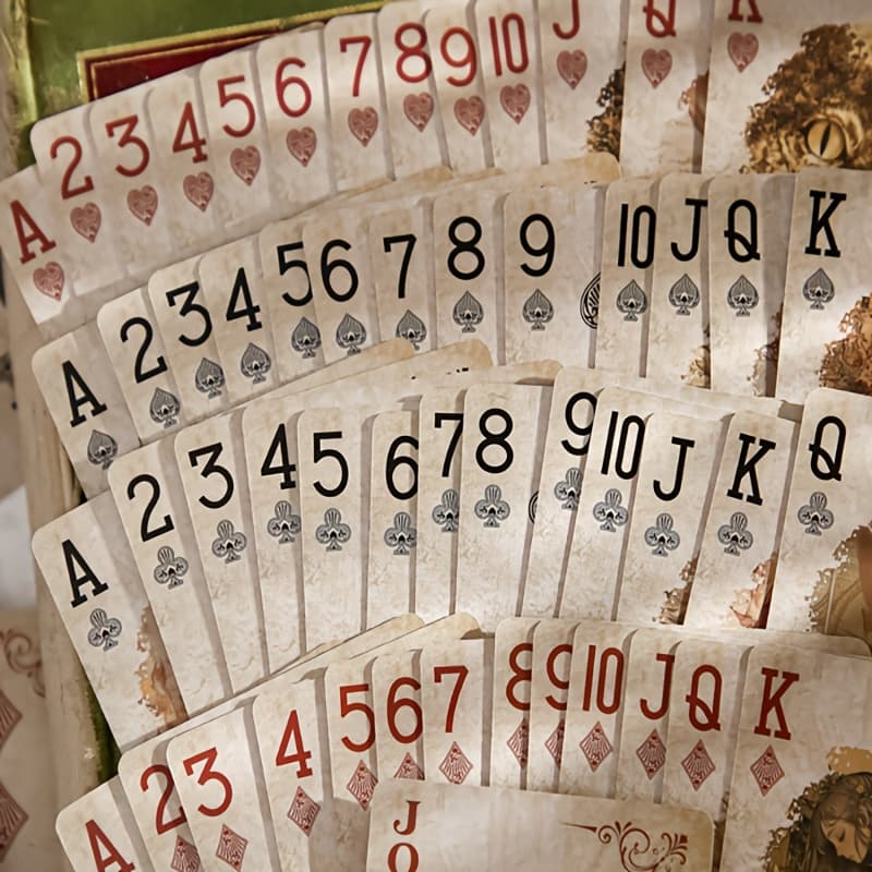 TEMU A Box Of 55 Playing Cards Featuring Vintage-style Designs With Rabbits, , And Animal Characters, Perfect For Diy Journaling And Decoration.