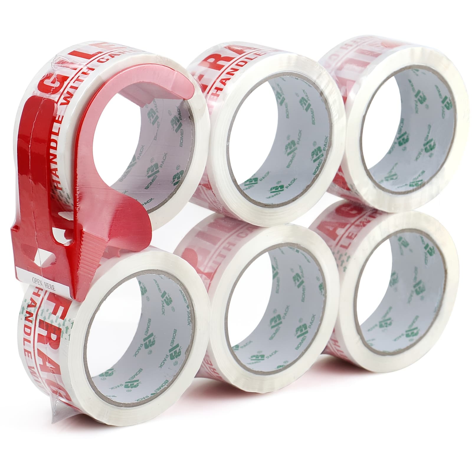 TEMU Pack 6 Rolls Heavy-duty Sealing Tape - Powerful Sealing Tape, For Sealing, , Office Use 48mm X 66m