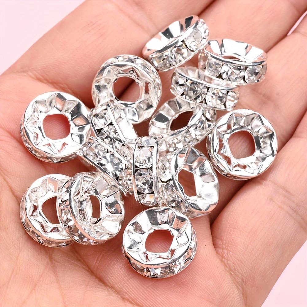 TEMU 10pcs 15mm Colorful Alloy Straight Large Hole Spacers For Jewelry Making Diy Necklaces Bracelets Earrings Handmade Art Accessories Clothing Design Pen Decoration Birthday Gifts