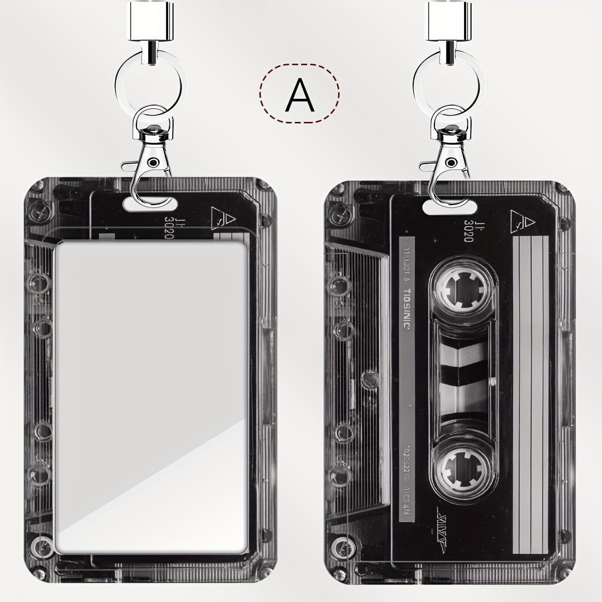 TEMU 2d A Set Of Realistic-style Cassette Tape Illustration Doctor And Nurse Card Holders, Transit Card Holders, And School Student Id Card Holders With Wrist Lanyards
