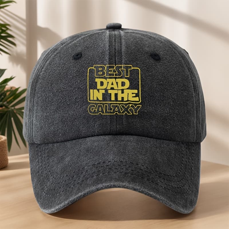 TEMU Best Dad In Slogan Print High-quality Baseball , Classic Washed Vintage Duckbill , Soft, Comfortable, Sweat-absorbent, And Breathable, For Outdoor Leisure, Sports, Shopping, Vacation, And