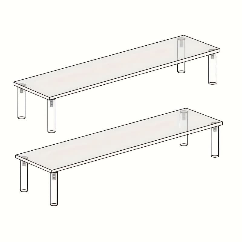 TEMU 1pc/2pcs/3pcs Transparent Single-layer Acrylic Shelves For Storage, Figurine Display Stand, Ultra-narrow Heightening Frame, Store Display Tool