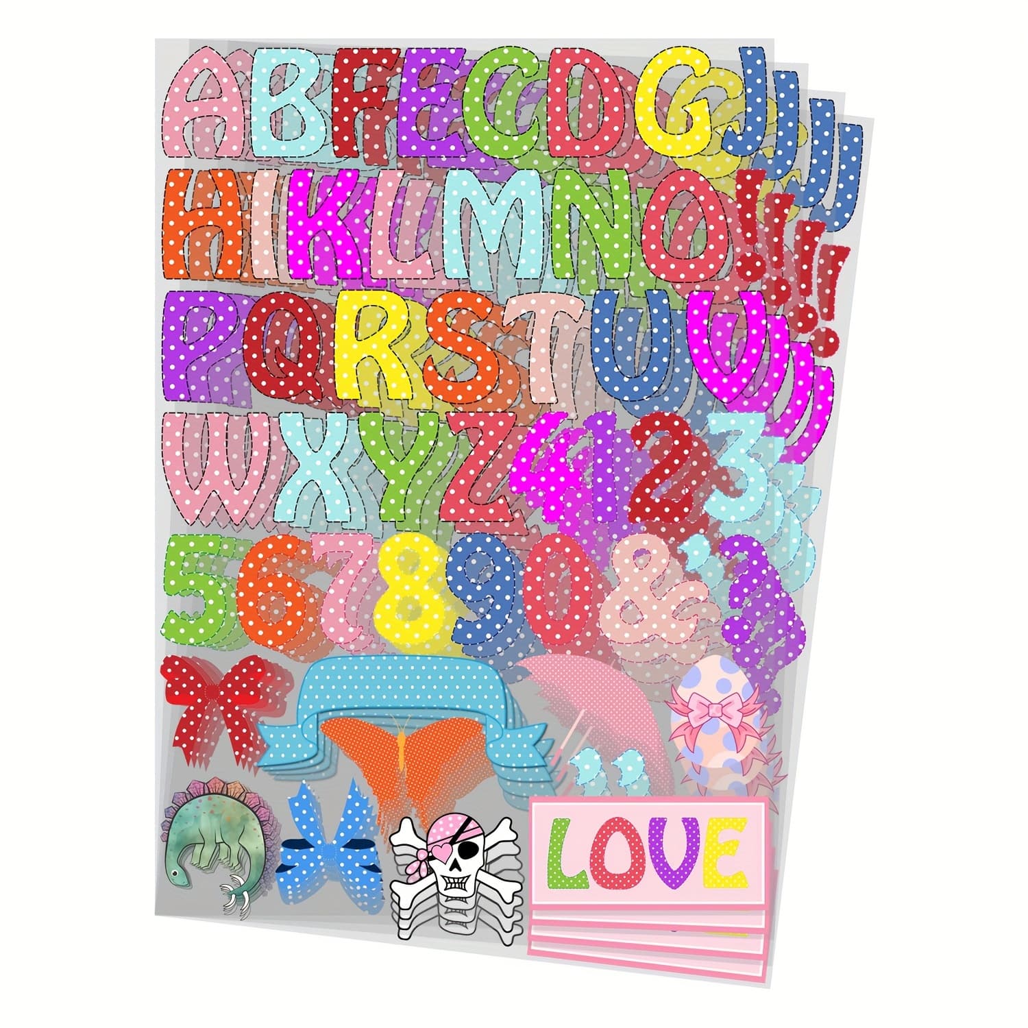 TEMU 204pcs 1.5 Inch Iron On Heat Transfer Letters And Numbers Alphabets Fabric Vinyl Letter Diy For Sport Jerseys T Shirts Clothes Slogan Printing Crafts Decoration (4 Sheets Per Set)