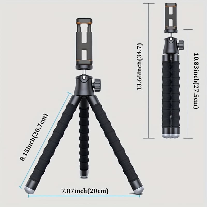 TEMU Octopus Tripod Desktop Stand For Mobile Live Streaming, Compatible With Action Cameras, Suitable For