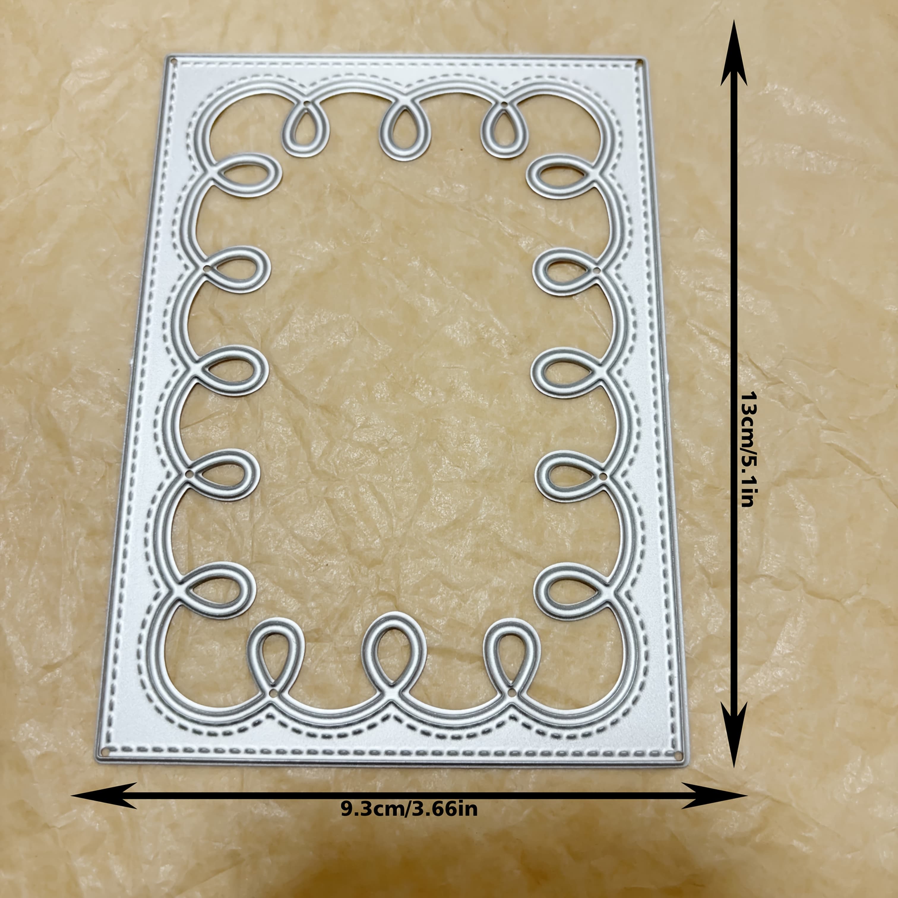 TEMU Suitable For Scrapbooking, Card Making And Craft Projects Elegant Metal With Wave Border Cutting Dies And Embossing Templates, Perfect For Handmade Greeting Cards And Embellishments!