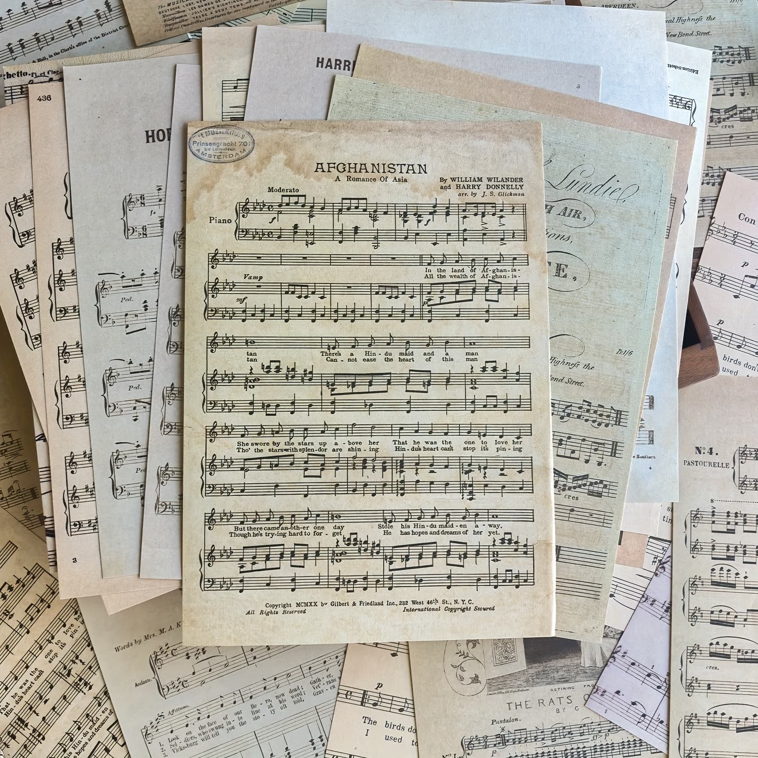 TEMU 1 Pack Of Of Vintage Music Note Base Decorative Paper