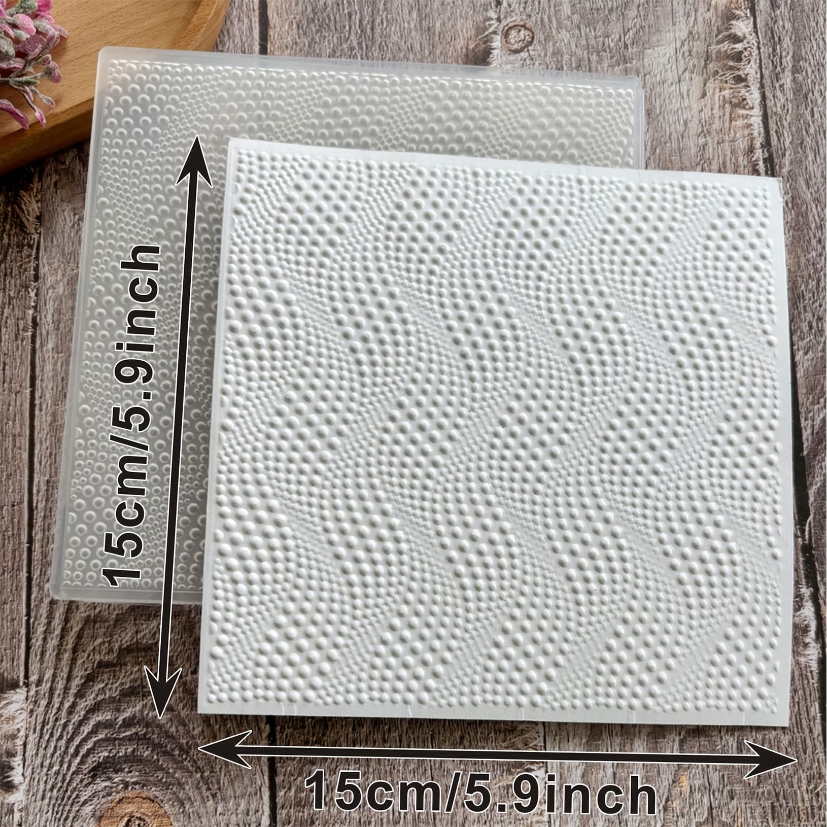 TEMU New 3d " Of Waves And Points" Design Plastic Embossed Folder For Diy Album Card Making