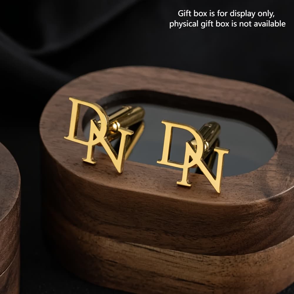 TEMU Custom Self- Initial Name Cufflinks For Groomsmen, Personalized Groomsmen Cufflinks, Groomsmen Gift, Christmas Gift, Groomsmen Proposal, Groomsmen Present