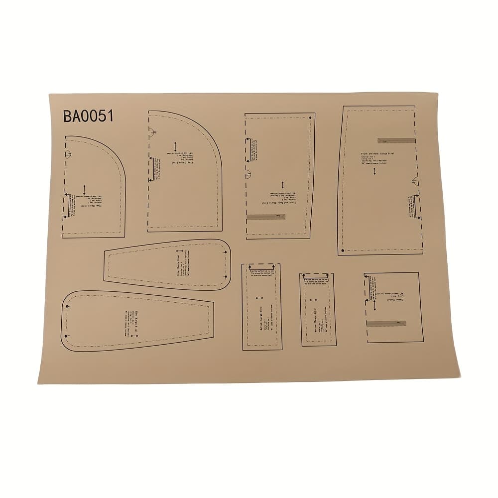 TEMU 2 Size Powell Bag Sewing Patterns,1:1 Scale Basic Women's Handbag Sewing Patterns,stylish Handbag Sewing Patterns,handmade Bag Crafting Sewing Patterns, For Beginners And Sewing Enthusiasts