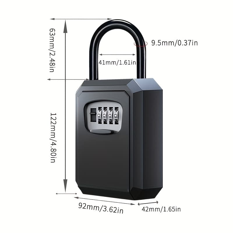 TEMU Wall-mounted, No Installation Required, Hanging Storage For Important Items, Jewelry Box, , Safe Box For Money, Jewelry, Password, Opening, Key, Door Password, Key Box