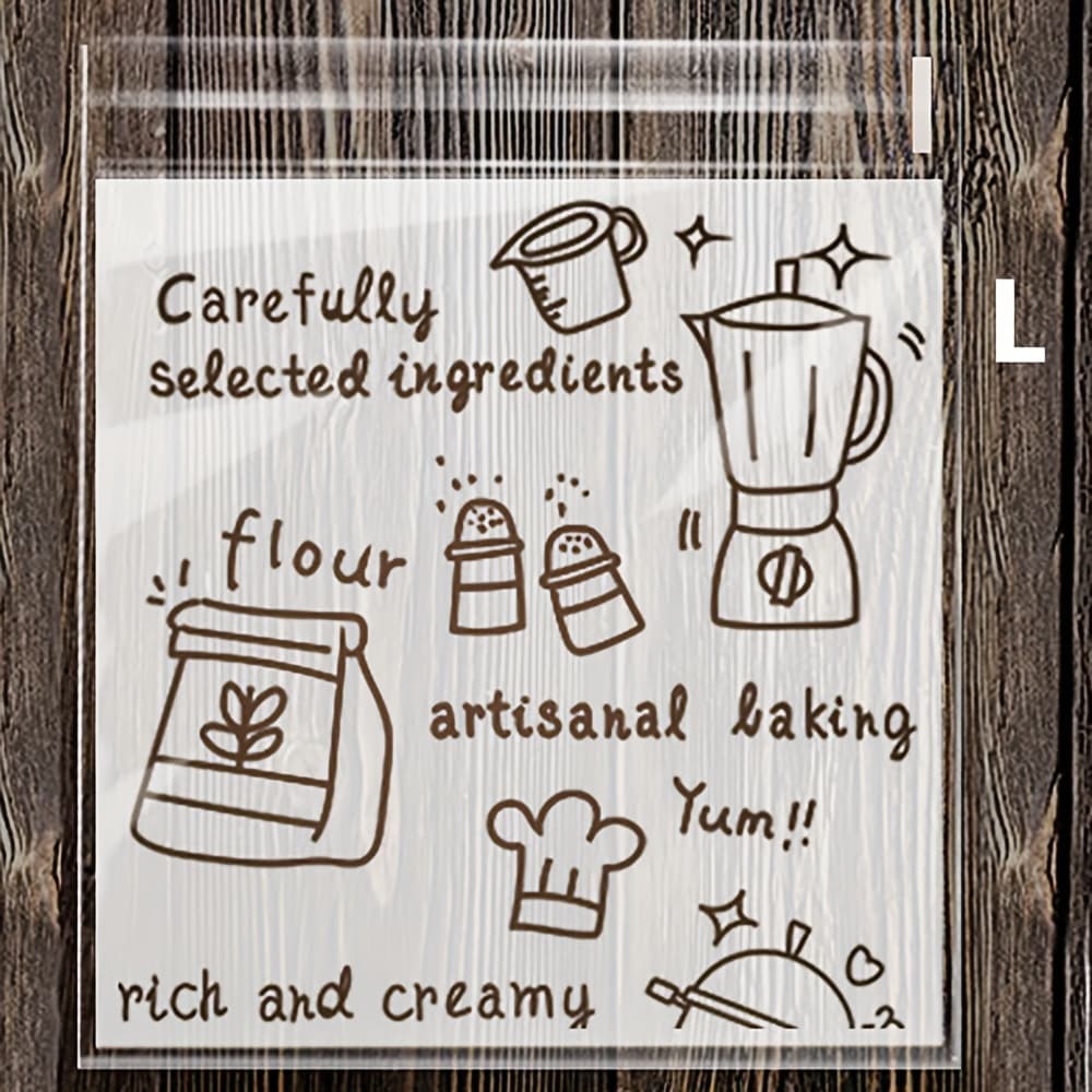 TEMU 100pcs Cartoon-themed Transparent Self-sealing Gift Bags For Party Favors And Small Presents
