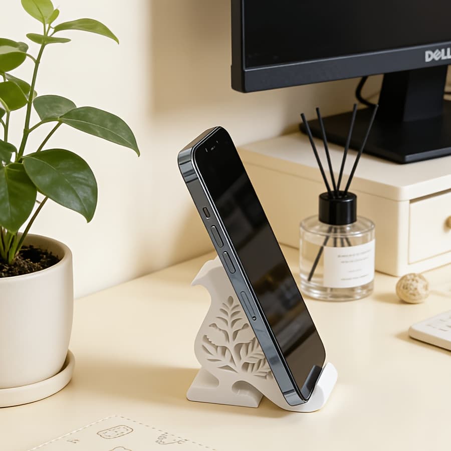 TEMU Bird Phone Stand | Cute Bird-shaped Desktop Ornament | Dual-use For Home And Office | Stable Support With Multi-angle Adjustment