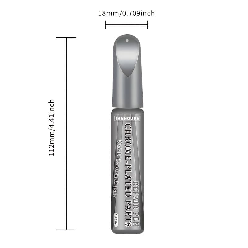 TEMU Chrome Repair Pen - Surface Scratch Repair, Suitable For Automotive Chrome Parts, Wheel Hubs, Signs, Door Handles, And Other Metal Parts, Restored, Brand New