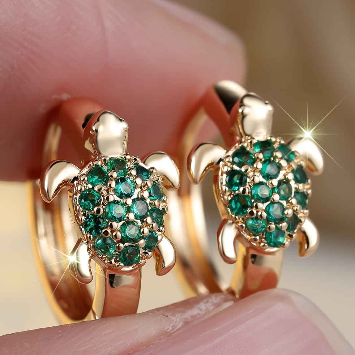 TEMU A Pair Of Adorable And Delicate Turtle Stud Earrings For Women, Perfect For Wearing At Parties And