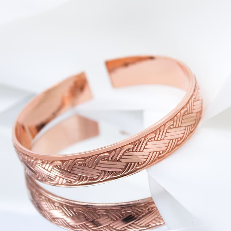 TEMU Purple Copper Bangle Bracelet - Vintage/, Perfect Gift For Mom & Dad On Birthdays, Christmas, And New Year