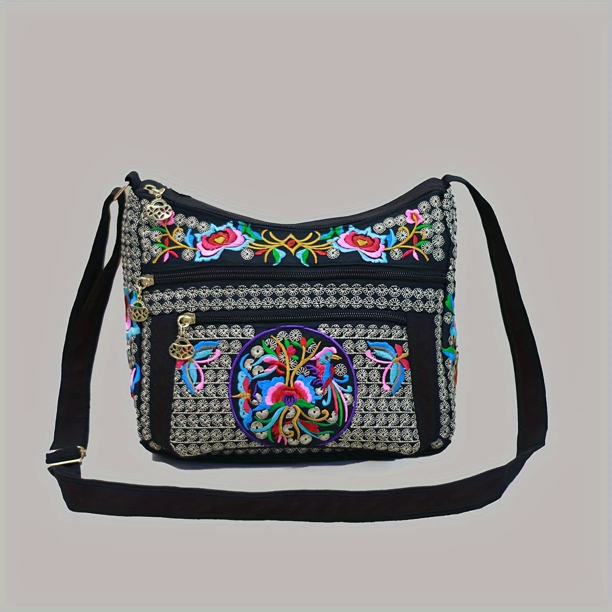 TEMU Embroidered Shoulder Bag , Crossbody Bag, Women's & Purse