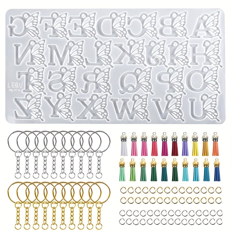 TEMU A Set Of Letter Mold Sets, Which Used For Resin Casting Kits, Jewelry Earrings And Ornaments, Suitable For Beginners' Diy And Epoxy Resin Handicrafts
