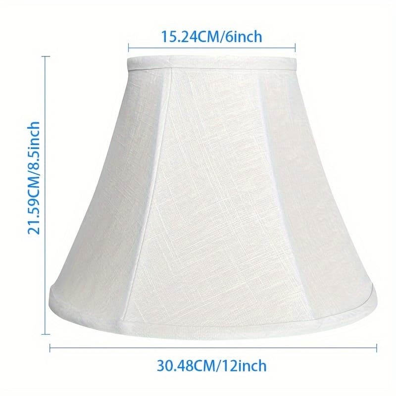 TEMU Handcrafted Linen Lamp Shade 6x12x8.5 Inches - Fabric, For Floor & Table Lamps