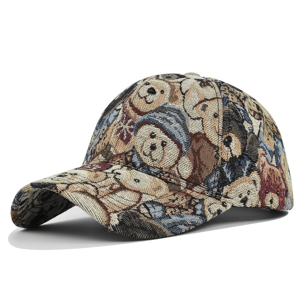 TEMU Dog-themed Baseball Featuring A Cartoon , Suitable For All And Providing Shade.