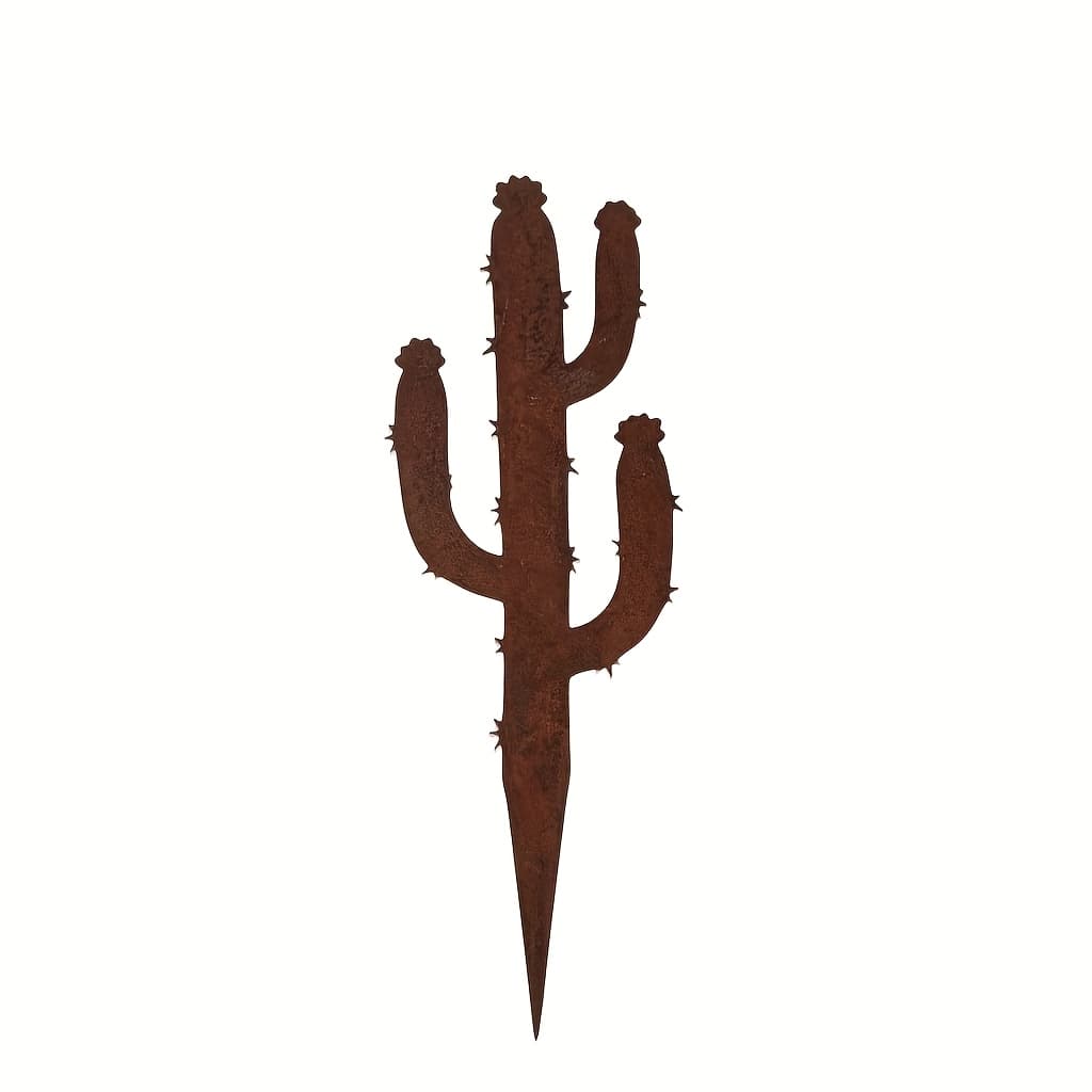 TEMU 1 Rusty Metal Cactus, Iron Art Outdoor Decor, Rust Suitable For Yard Decoration, Garden Ornament