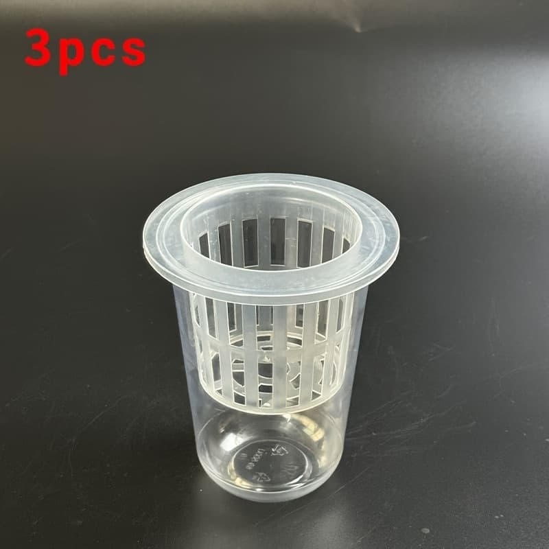 TEMU 1/3 Transparent Plastic Hydroponic Flowerpot | Suitable For Lychee, Sweet Potato, , Succulent Vegetables | , Floor Mount, Indoor And Outdoor Use