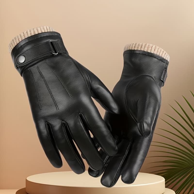 TEMU Genuine Men'-proof Gloves To In Winter, Ski Riding, Cycling, Thermal Gloves For Driving