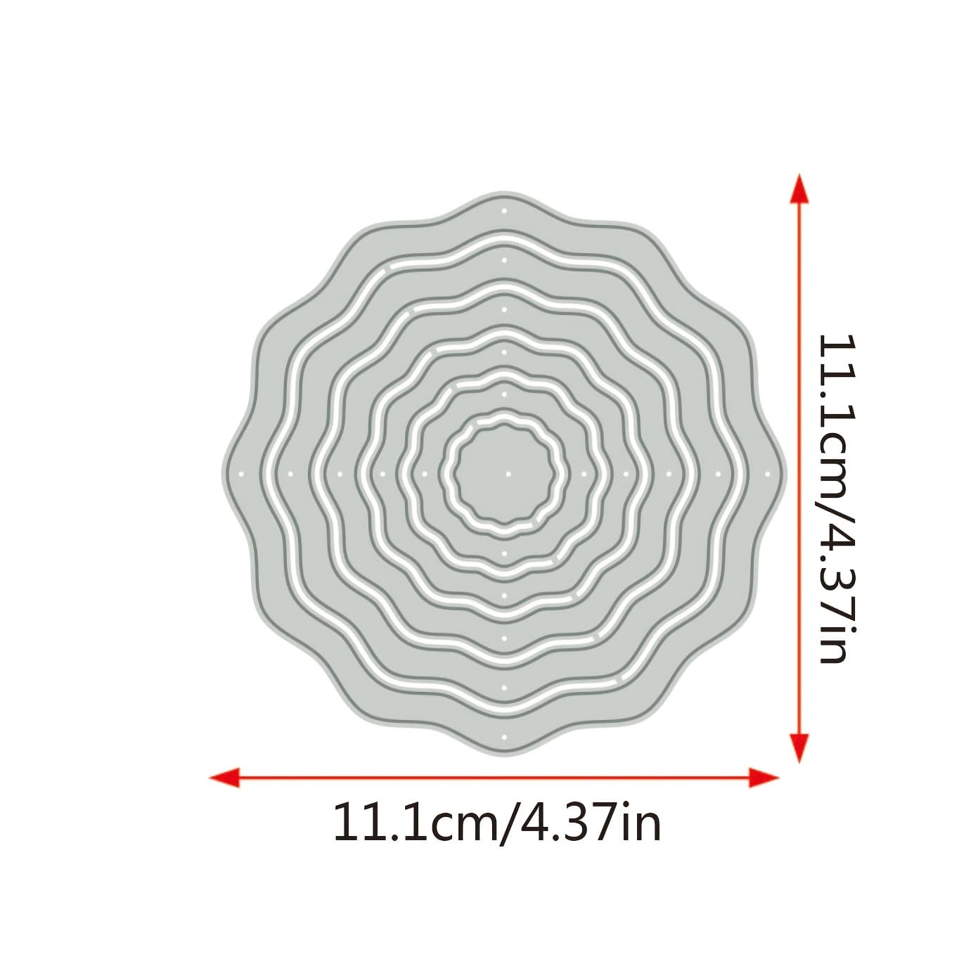 TEMU 1pc Metal Cutting Dies Ripple Diy Paper Craft Knife Mould Blade Punch Stencils Dies