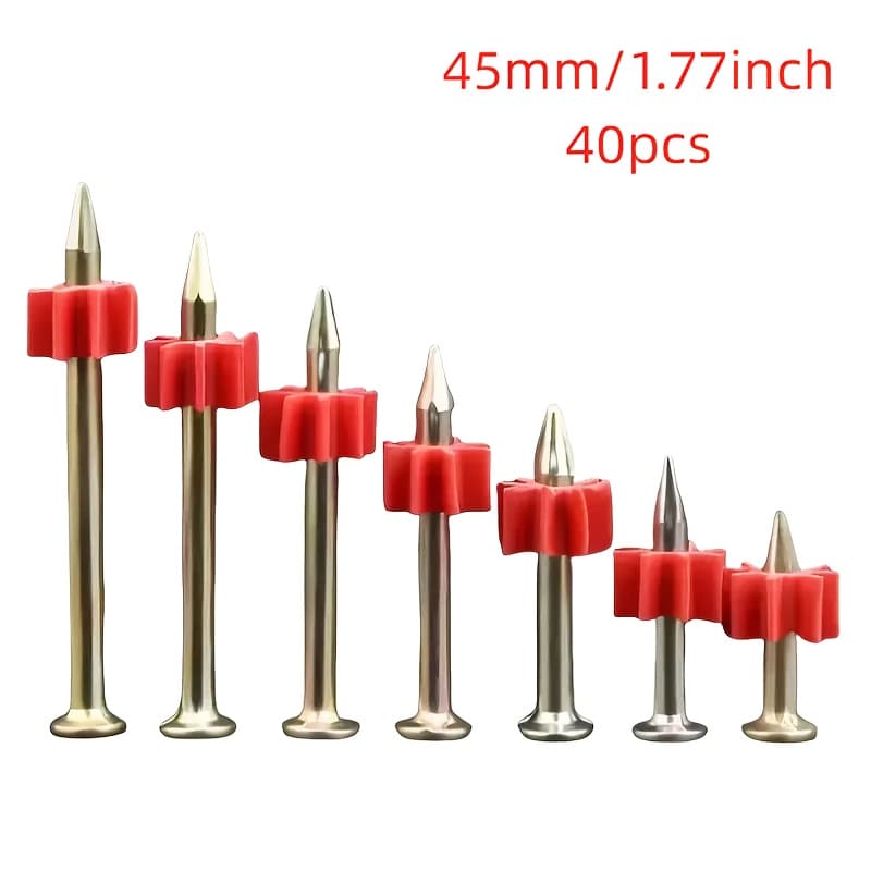 TEMU A Set Of 40 To 50pcs Of Durable Nails, Including And Cement Nails For Industrial Hardware Decoration, In Specifications