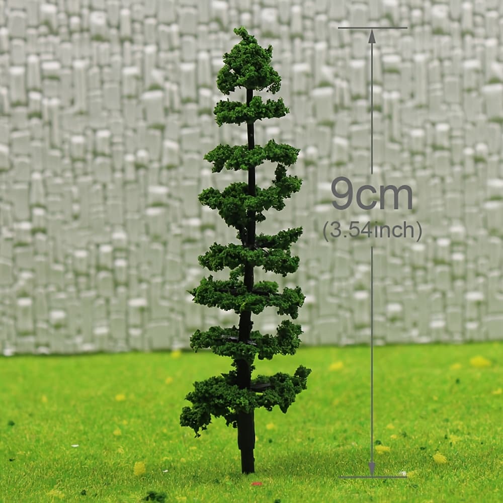 TEMU 80pcs Model Railway Layout Ho Oo Scale 1:75 Trees 90mm Tc90