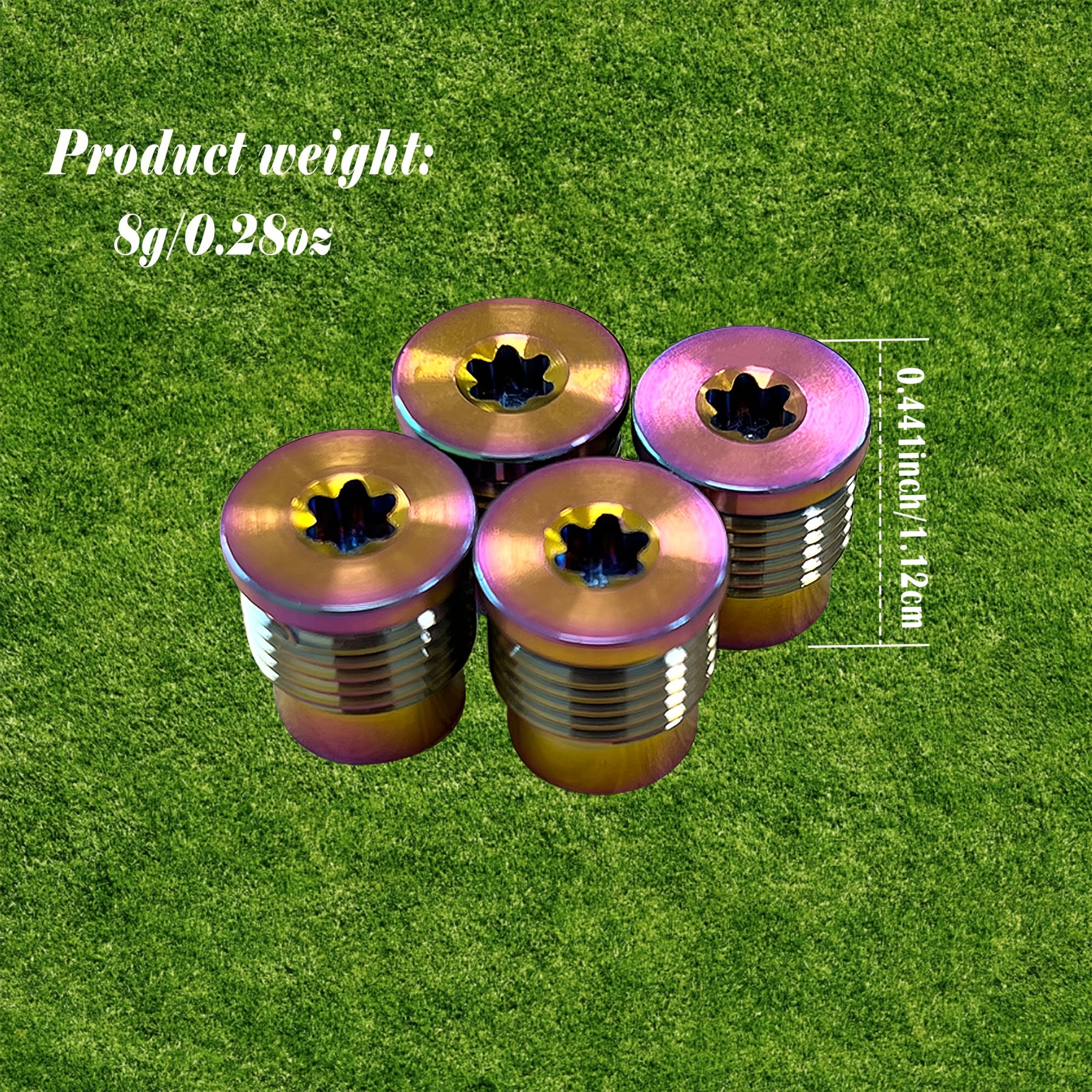 TEMU 4pcs Golf Putter Head Weight Kit, Aluminum Alloy, Electroplated Colored 6g/8g, 0 Torque Putter Weight Insert, Golf Club Additions