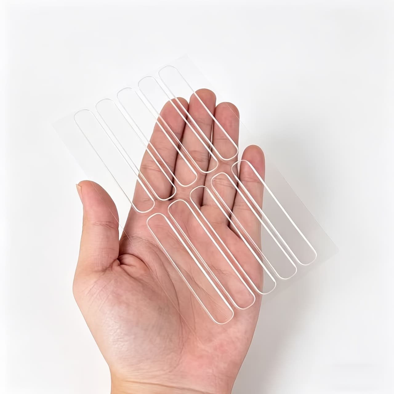 TEMU 35pcs Clear Bumper Strips, Self-adhesive Invisible Silent Anti-collision Pads For Door Handles, Refrigerators And Cabinets, Home And Office Use