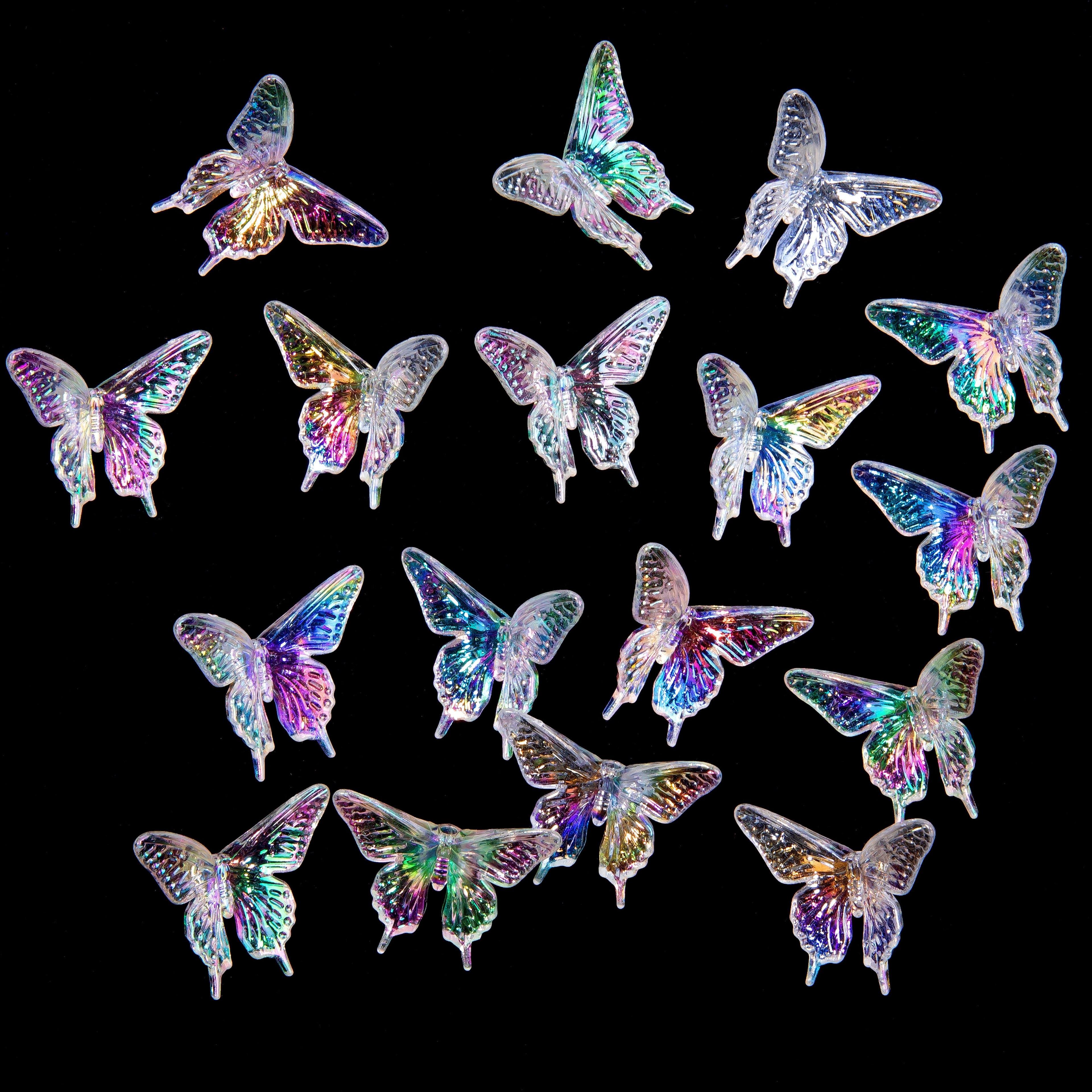 TEMU 20pcs Colorful Transparent Beads | Acrylic Decorative Beads For Jewelry Making, , Without Battery