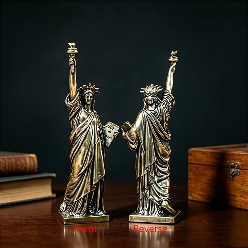 TEMU Brass Statue Of Figurine, Sculpture, Home Desktop Decoration, Creative Collectible Craft, Desktop Tea Table Ornament Miniature Sculpture