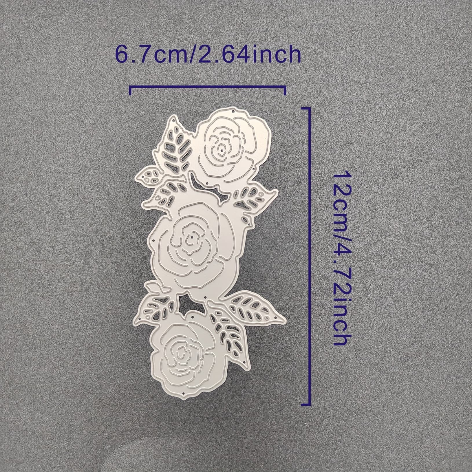 TEMU 1 Metal Cutting Mold For Rose Petals And Leaves, Used For Making Paper Cards, Scrapbooks, Diy Card Albums, And Craft Decorations